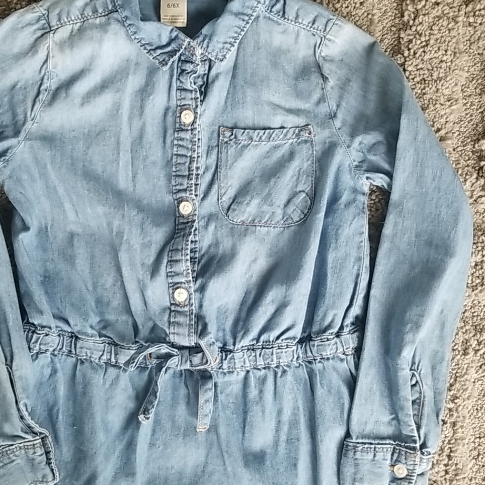 Oshkosh Chambray Jean Shirt with Waistline - Picture 3 of 5